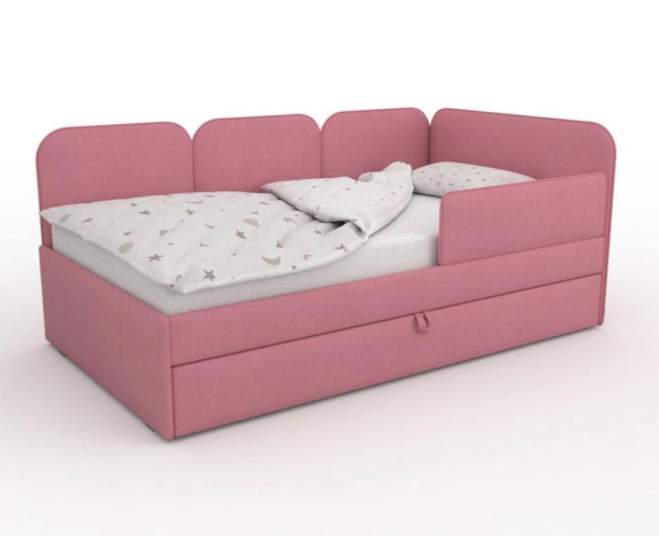 Мягкая угловая кровать Соната Беж 180х90 (универсальный угол)