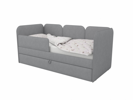 Мягкая кровать Соната Blue 80х160 с доп. спальным местом