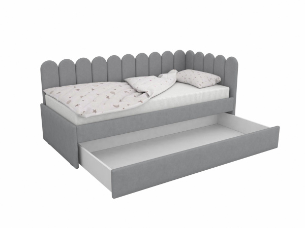 Угловая кровать Элис Шоколад 90х190 (универсальный угол)