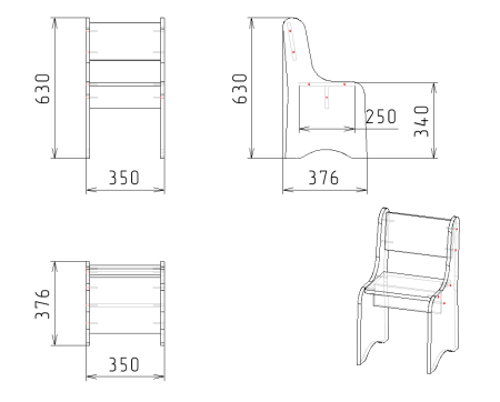 Комплект Малыш (стол + стул) в белом цвете  от Династия Kids