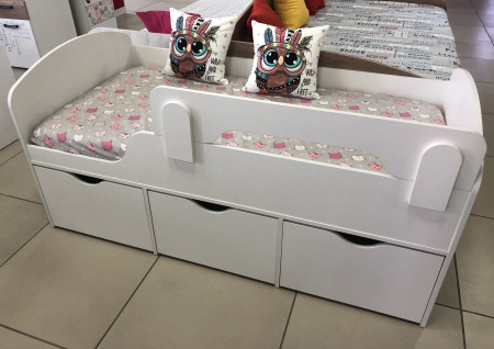 Кровать Малыш 80х160 (цвет белый) от Династия Kids