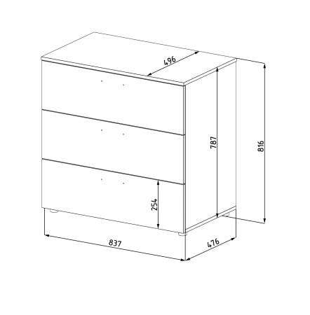 Комод Цветы New от Династия Kids
