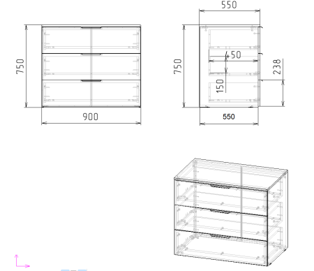 Комод коллекции Брайт  от Династия Kids