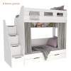 Двухъярусная кровать Твинс 190х90 (дуб сонома + белый) от Династия Kids