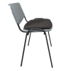Стул Дейзи (серый пластик/черная рама) с мягкой накладкой от Династия Kids
