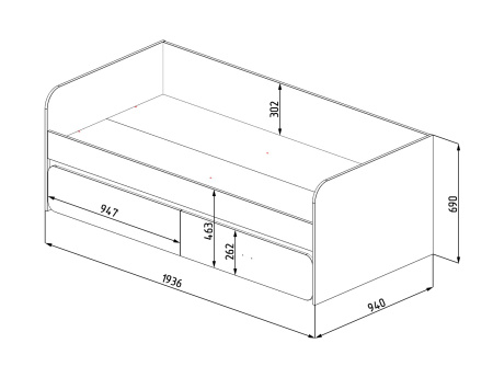 Кровать Юниор-2 (распродажа)