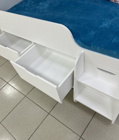 Кровать-чердак Малыш 7 (цвет белый) 160х80 от Династия Kids