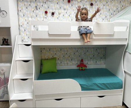Двухъярусная кровать 160х80 Альфа Мини  от Династия Kids
