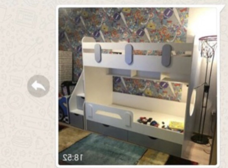 Двухъярусная кровать Фортуна. Серебро + белый 180х80 от Династия Kids