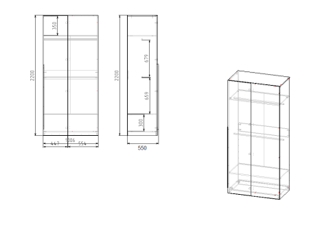 Угловой шкаф + пенал + стеллаж переходной коллекции Брайт  от Династия Kids