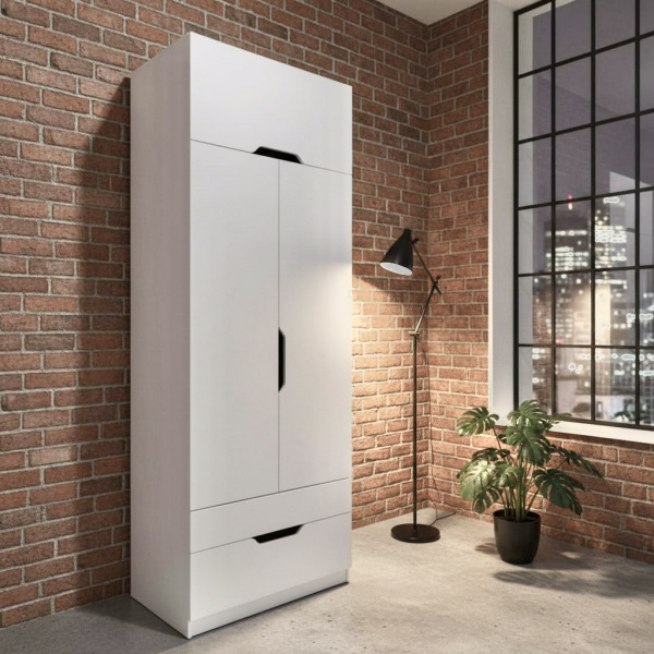 Шкаф коллекции Лайт Лофт (цвет белый)