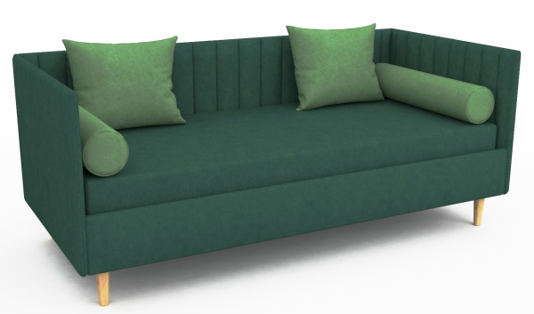 Мягкая кровать Шелби Изумруд 90х180