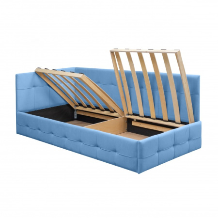 Угловая кровать Бонни 90х200 (унивесральный угол). Велюр Тедди 335 от Династия Kids