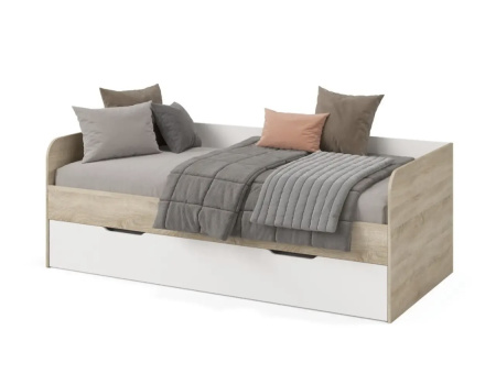 Кровать 2-х ярусная выдвижная Дабл 190х90 (цвет белый) от Династия Kids