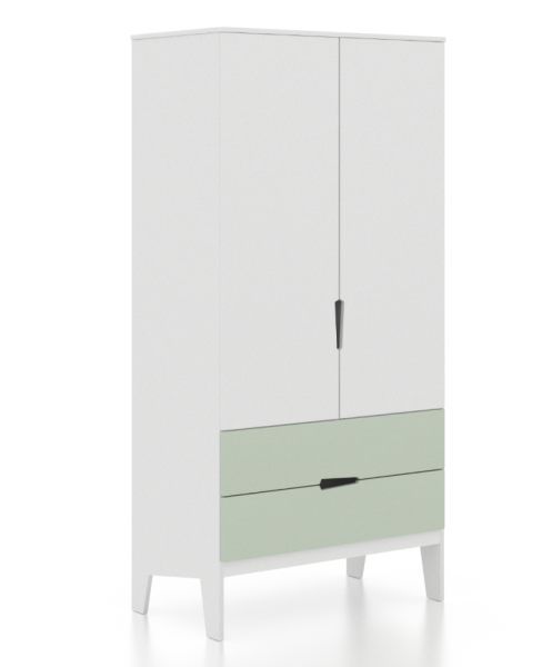 Шкаф Фиора белый/шалфей