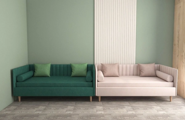 Мягкая кровать Шелби Изумруд 90х180