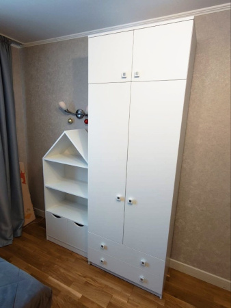 Шкаф Умка с антресолью (белый) от Династия Kids