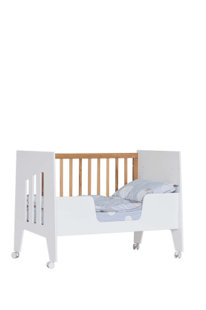 Кроватка-стол Миа 120х60 белый/дерево  от Династия Kids