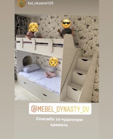 Двухъярусная кровать Фортуна  от Династия Kids