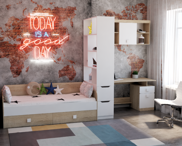 Комплект коллекции Формат со стеллажом для зонирования 