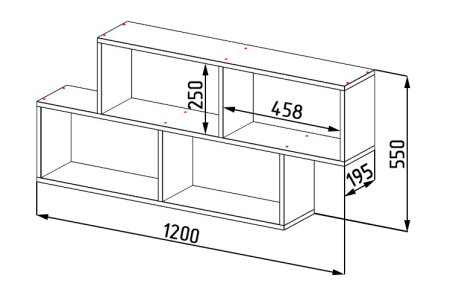 Полка навесная в белом цвете  от Династия Kids