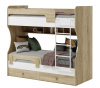 Кровать двухъярусная Омега (дуб золотистый + белый) 190х80 от Династия Kids
