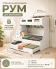 Кровать РУМ 120х200 (корпус белый + фасады графит)