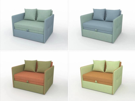 Раскладной диван КУБ 900 мм (цвета разные)