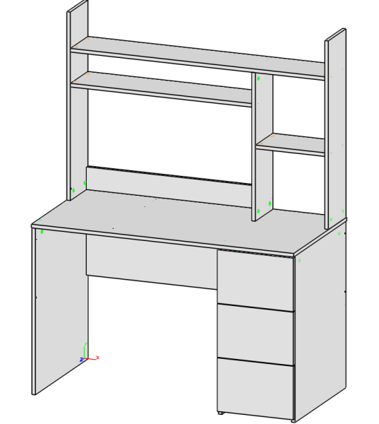Стол письменный 1200 мм Практик-2. Левый/правый 