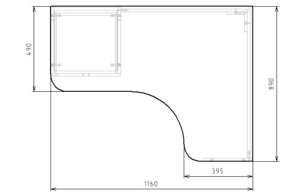 Стол угловой Твое 1160 мм (правый)