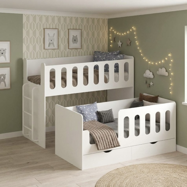 Двухъярусная выдвижная кровать Близняшки 160х80 