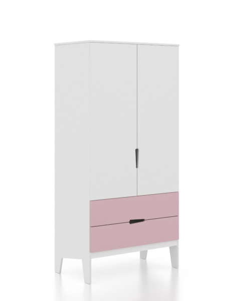 Шкаф Фиора белый/розовый  от Династия Kids