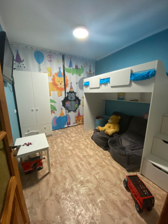 Кровать-чердак коллекции Мозаика-2 (цвет белый) 200х90 от Династия Kids