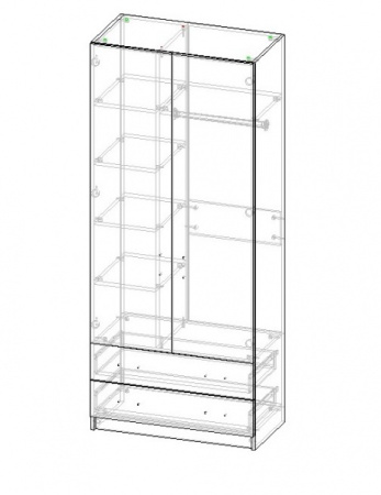 Шкаф коллекции Футбол от Династия Kids