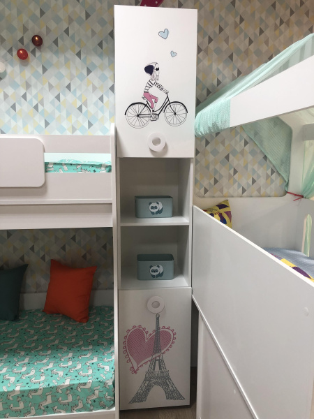 Шкаф-пенал Модница-2 (выставочный образец) от Династия Kids