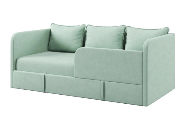 Диван-кровать Кэви (правый бортик). Велюр Тедди 337