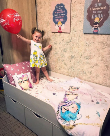 Кровать Малыш 80х160 (цвет белый) от Династия Kids