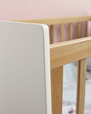 Кроватка-стол Миа 120х60 белый/дерево  от Династия Kids