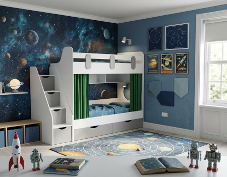 Двухъярусная кровать Фортуна 180х80 (размеры и цвета разные) от Династия Kids