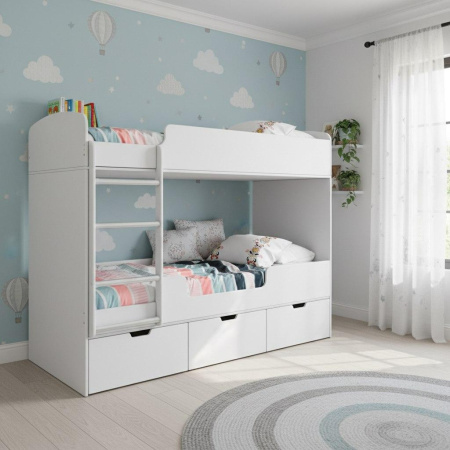 Двухъярусная кровать Малыши Двойняшки 180х80 (цвета разные) от Династия Kids