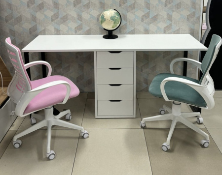 Стол Дуэт 1800 мм (дуб каньон + опоры черные) от Династия Kids