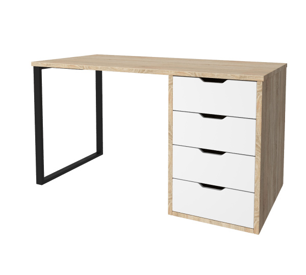 Стол Соло 1200 мм (дуб сонома+белый) от Династия Kids