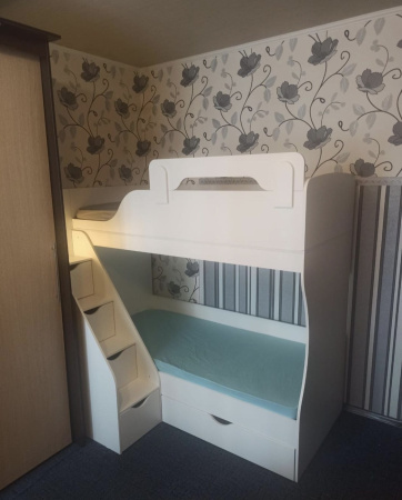 Кровать 200х90 Умка-3 (цвет белый)  от Династия Kids