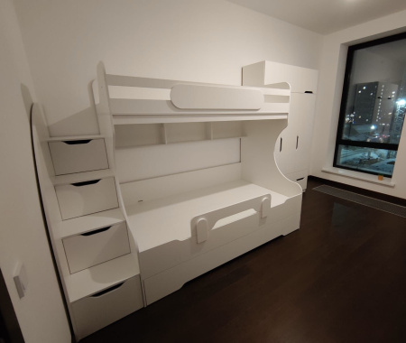 Кровать БИГ (цвет белый) 200х120 от Династия Kids