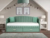 Мягкая кровать Слайт полоса Дуга 80х160 (велюр Тедди) от Династия Kids