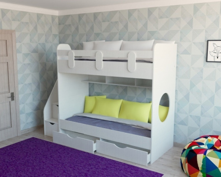 Кровать Фортуна 190х80 (цвет белый) 