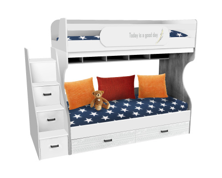 Двухъярусная кровать коллекции Престиж 190х90 от Династия Kids