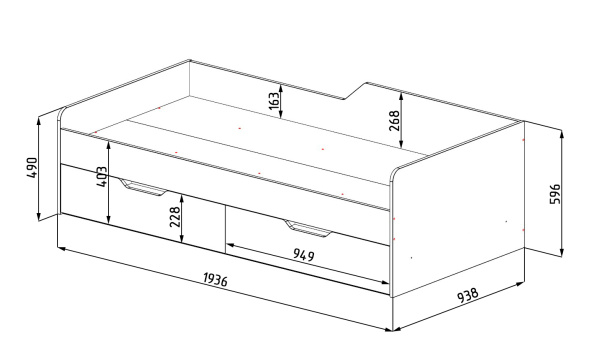 Кровать-чердак Лайт Лофт + кровать Лайт Лофт 190х90 от Династия Kids
